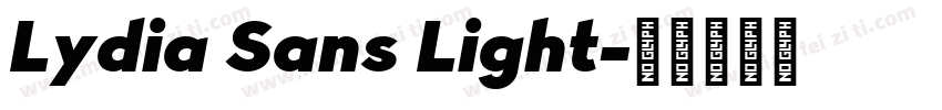 Lydia Sans Light字体转换